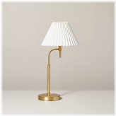 Pleated Arch Brass/Cream Table Lamp