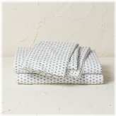 Teal Dash Percale Sheet Set