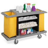 Commercial Gray Housekeeping Cart