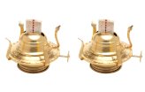 Antique Kerosene Lamp Brass Plated Oil Burner Replacement Set