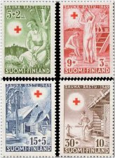 Nordic Philatelic Collection - Red Cross Birch Branches Sauna Series