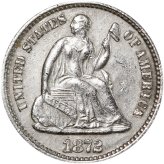 1872-P Seated Liberty Half Dime