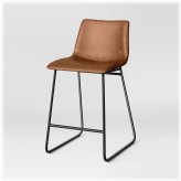 Caramel Leather Counter Stool