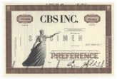 CBS Inc. Stock Certificate - Columbia Broadcasting System