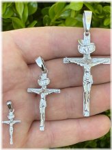 925 Sterling Silver Crucifix Pendant Necklace for Men