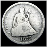 1875-S Silver Twenty Cent Piece