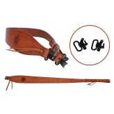 Leather Shotgun Sling with Quick Release Gun Swivels