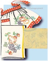 Retro Fruit Embroidery Transfers