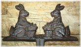 Rustic Bunny Garden Stake Plaque