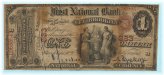 Brooklyn First National $1 Banknote from 1865