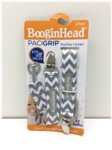 Chevron Gray PaciGrip Pacifier Clip Set