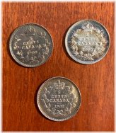 Edwardian Era Canadian Silver Nickels Collection