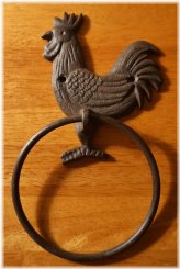 Rustic Chicken Towel Ring