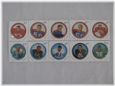 1962 Salada Tea Junket Football Player Coins Set