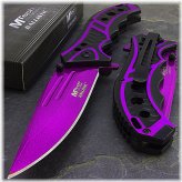 Purple Tactical Spring-Assisted Folding Knife by MTECH USA