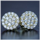 Golden Cluster Stud Earrings