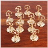 German 800 Silver Gilt Place Card Holders with Sweet Child Holding Garland