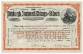 Pittsburgh Cincinnati Chicago & St Louis Railroad Stock Certificate (1917)