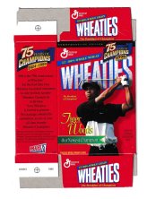 Tiger Woods 75th Anniversary Mini Wheaties Unfolded Box