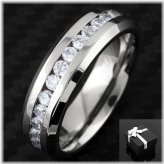 Dazzling Titanium Eternity Ring for Wedding and Anniversary