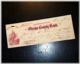 Otsego County Bank Check (1855)