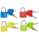 Rainbow Travel Lock Set: Mini Padlocks with Keys (Pack of 4)