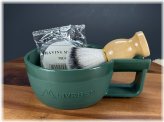 Wooden Shaving Set with Faux Badger Hair Brush and Stand