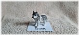 Silver Husky Miniature Figurine by Little Critterz