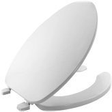 White Open Front Toilet Seat by Bemis