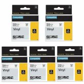 Industrial Vinyl Label Tape - 5 Pack
