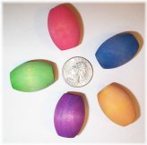 Colorful Wooden Oval Beads for Bird Crafting