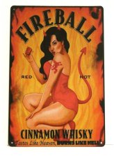 Vintage Pinup Whiskey Bar Art