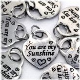 Sunshine Heart Charms
