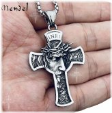 Steel Christ Pendant Necklace