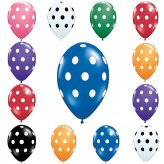 Polka Dot Metallic Latex Balloons Set