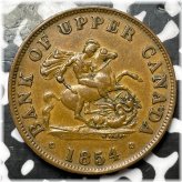 Upper Canada Half Penny Token - 1854 (Lot#D5375)