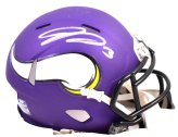 Viking Speed Mini Helmet Autographed by Jordan Addison #3