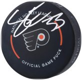 Flyers Goalie Signed Game Puck by Samuel Ersson