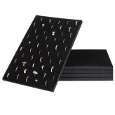 The Velvet Ring Storage Set: 5-Pack of Sleek Black Boxes for Your Jewelry Collection