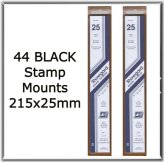 StampSecure Black Mounts - US Commem & Regular Issues (215x25mm)