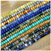 Gemstone Rondelle Spacer Bead Strand