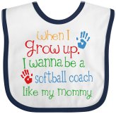 Softball Coach's Daughter Bib Set