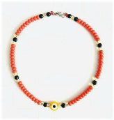 Golden Eye of Fortune Anklet - 10 inch