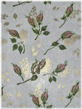 Floral Rosebud Vintage Wrapping Paper