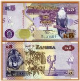 Zambia 5 Kwacha 2020 P-57-New Security Upgrade UNC