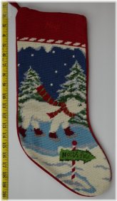 Frosty Arctic Monogrammed Stocking