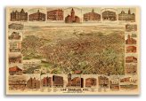 Los Angeles in 1891: A Vintage Panoramic Map of the City