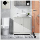 Wooden Vessel Single Sink Vanity with Modern Touch