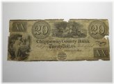 Sault De St. Marys Michigan $20 Obsolete Currency Bank Note