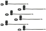 Candelabra Base Socket Set with Wire Leads and Screw Rings (Pack of 6)